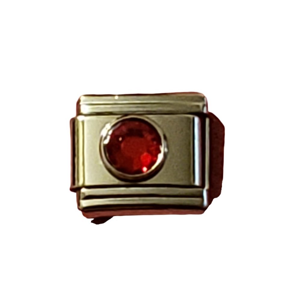 July Circle 9mm charm for Italian Charm Bracelet, Unisex